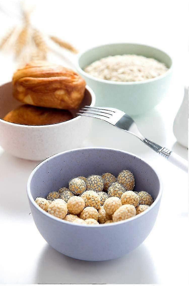 Wheat Straw Tableware-4 Bowls, Drop-proof And Unbreakable