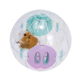 Hamsterball, 14,5 cm gjennomsiktig hamsterhjul løpeball for hamstere og mus plastleker eliminerer kjedsomhet og øker aktiviteten-rosa