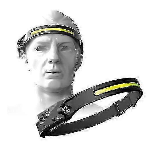 USB Rechargeable LED Headlamp Motion Sensor Flashlight Torch Outdoor Light Compatible with Camping