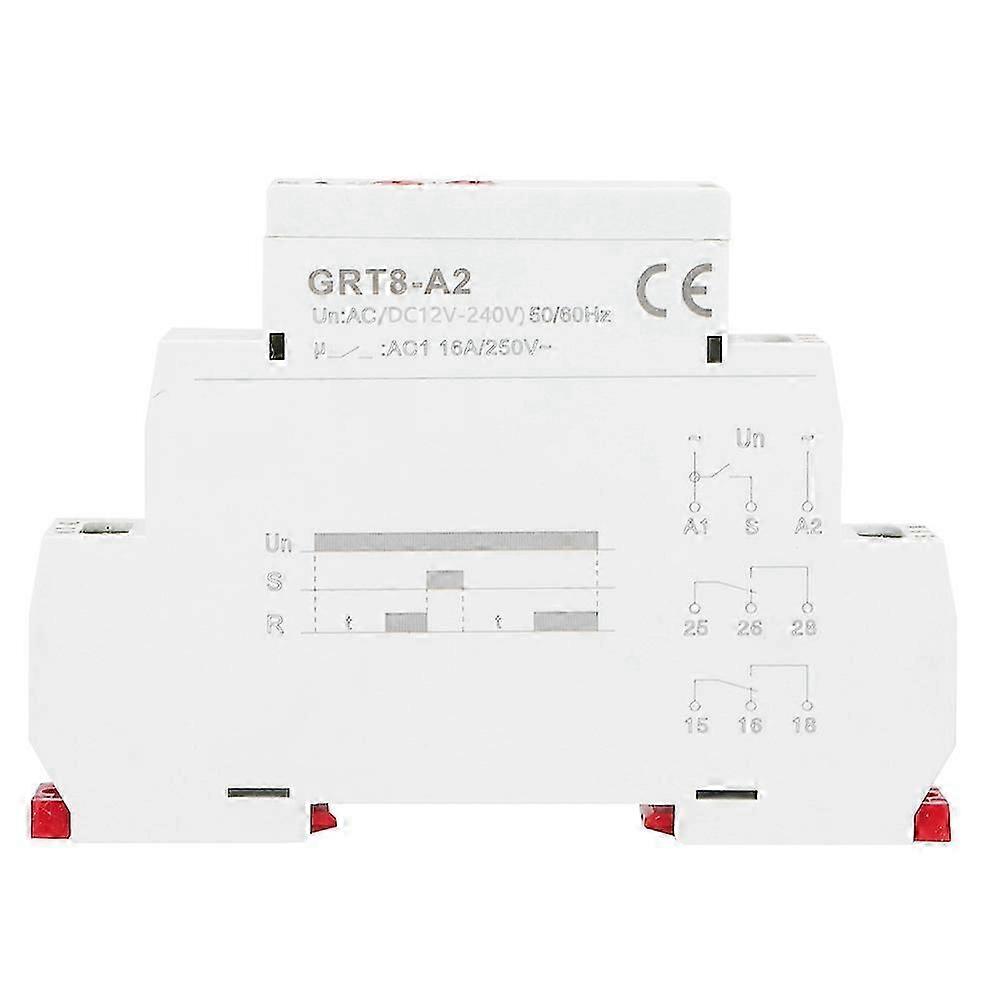 Single Function Din Rail Time Relay Industrial Control Auto Timer Relay GRT8-A2 (AC/DC12V-240V)