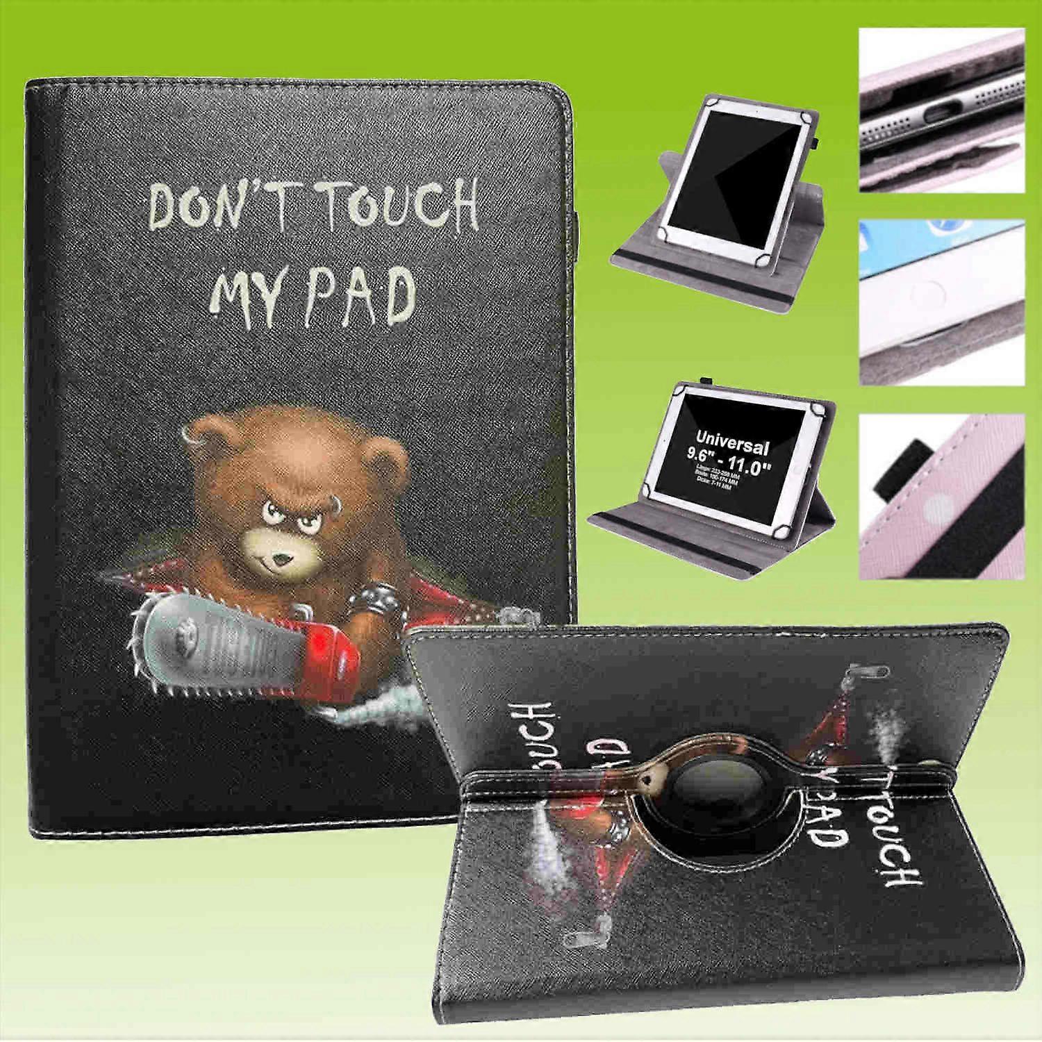 Pouzdro na tablet Sebbe 10 palců s 360stupňovým motivem a 7 okny z umělé kůže