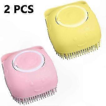 Silicone Scalp Massager Set, 2-Pack Soft Shower Brushes for Hair and Body Cleansing