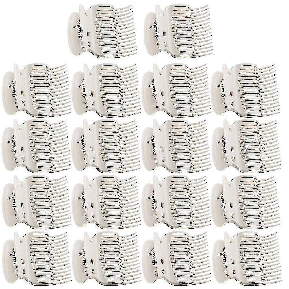 18 Pieces Hot Roller Clips(white)-hao