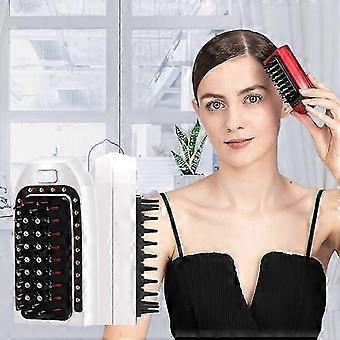 Handheld Scalp Massager with Nutrient Liquid Dispensing, USB Rechargeable Hair Comb for Regrowth, High Frequency Vibration, Red Light, Washable
