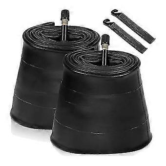 Fat Bike Inner Tubes 20x4.0 with 32mm AV Valve, 2-Pack & 2 Tire Levers for Road/Mountain/E-Bike