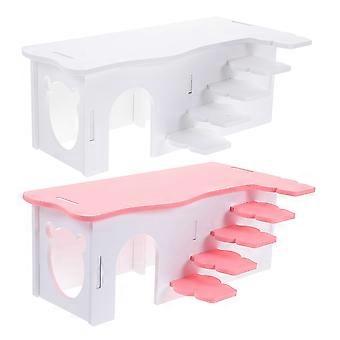 Mouse Habitat PVC House for Kids Playing 2Pcs Hamster Hideout Toy