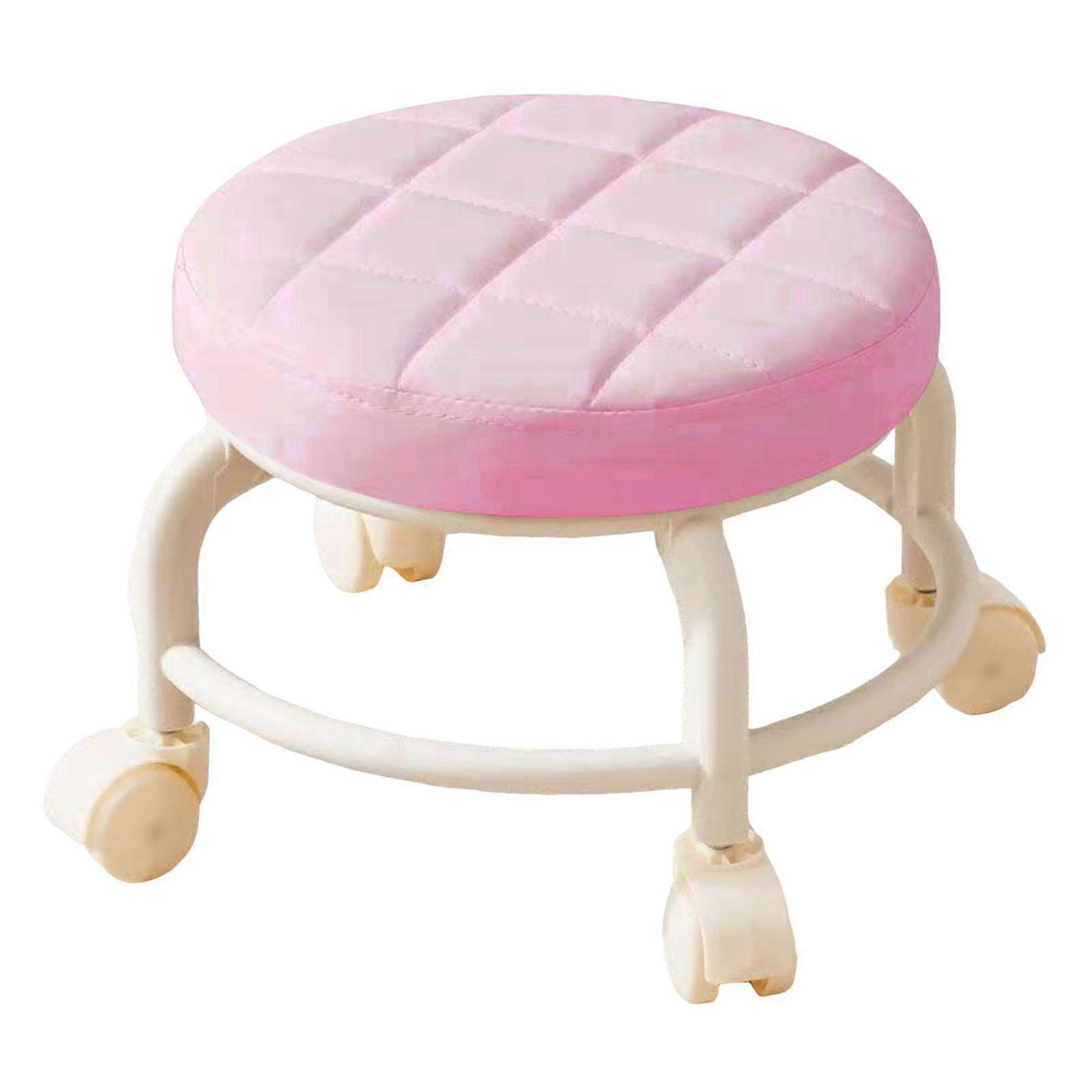 Low Height Rotating Stool with Wheels for Workshop and Study