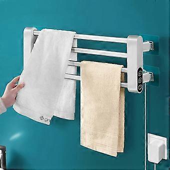 Bathroom Electric Heated Towel Rail, Thermostatic, Foldable, Touch Control, IP45 Waterproof, Punch-Free, Timer Function, Quick Heating