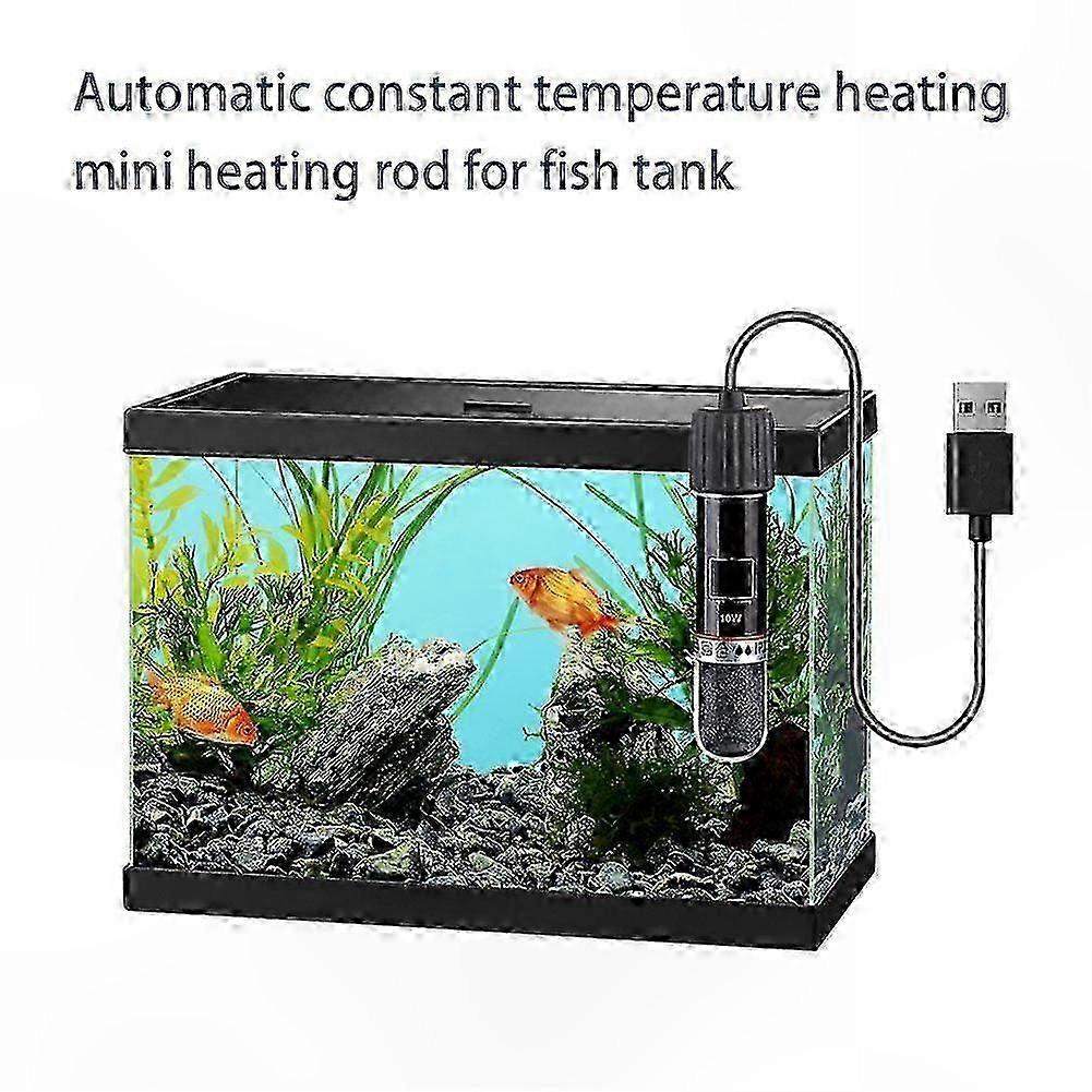 Compact Fish Tank Heater with Automatic Temperature Control compatible with Mini Aquariums