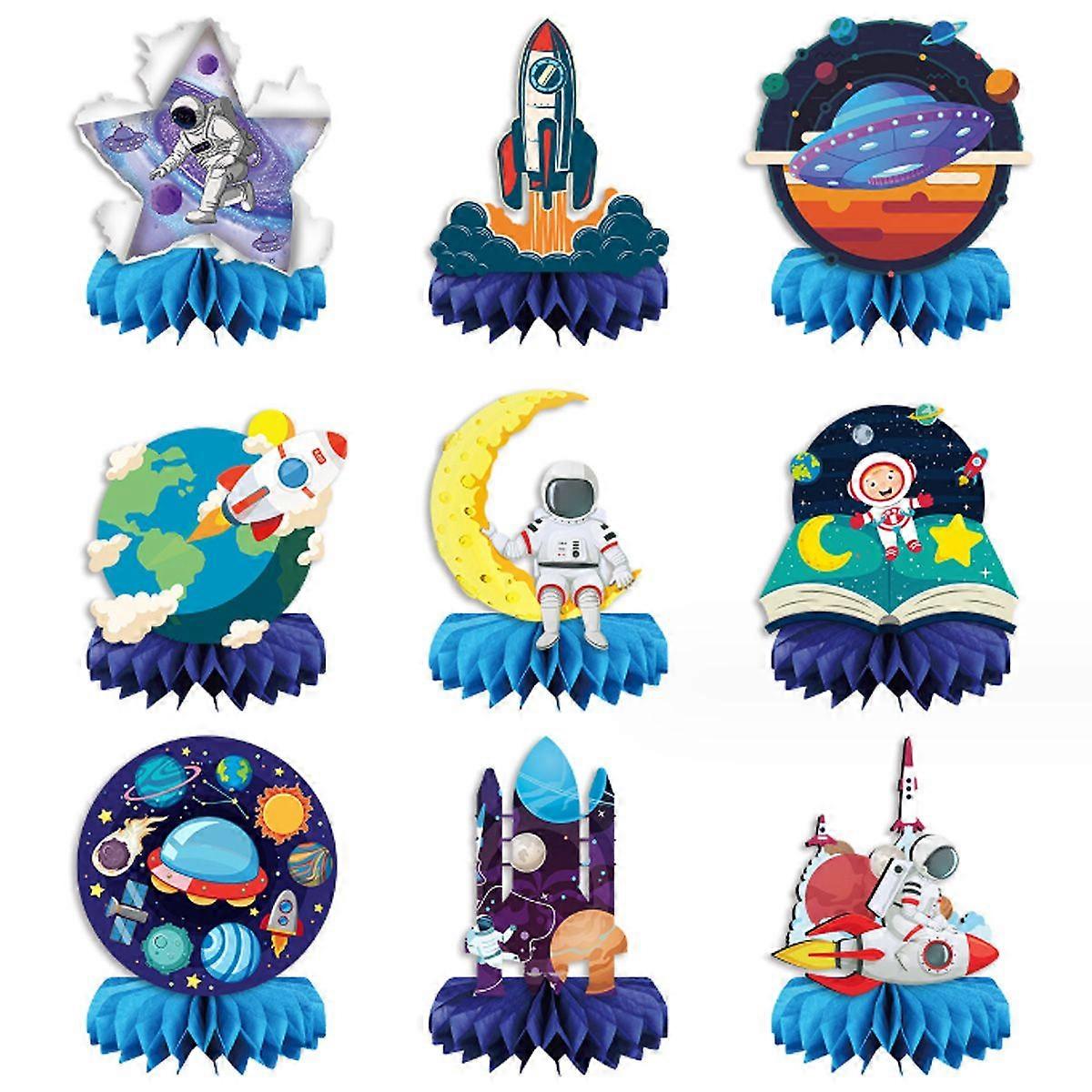 9pcs Outer Space Party, Solar Theme Decor, Easy Assemble