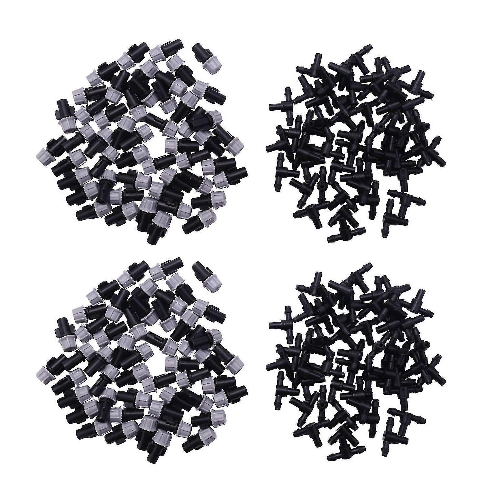 200pcs(100 Pairs)garden Irrigation Kit Adjustable Atomization Dripper Atomization Connection Tee Jo