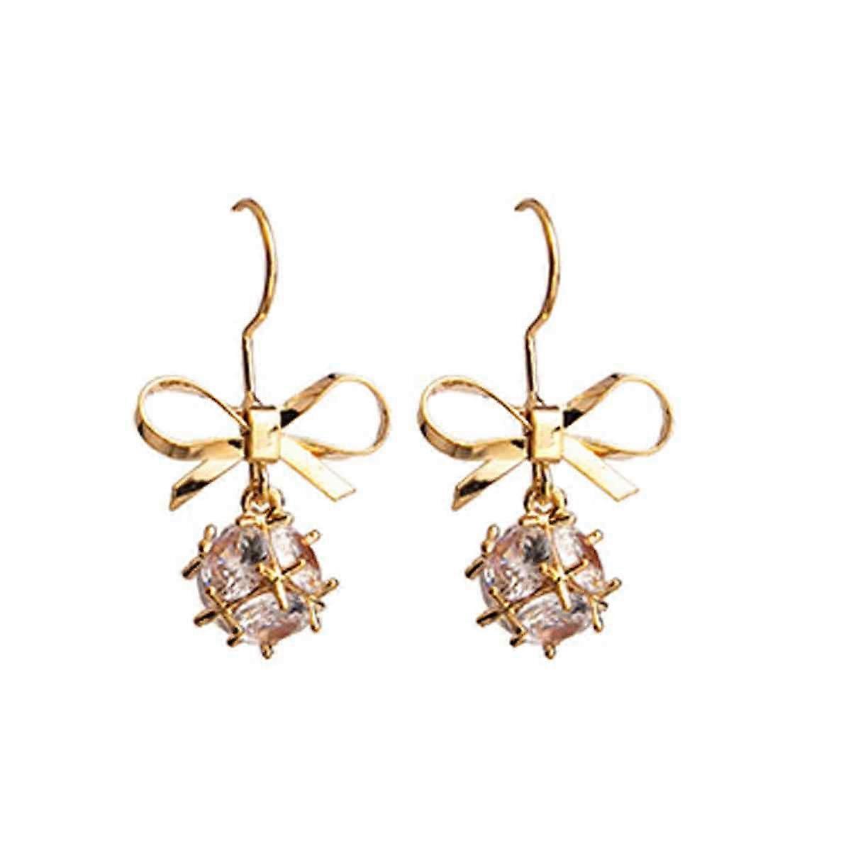Chic Long Drop Dangle Bow Earrings