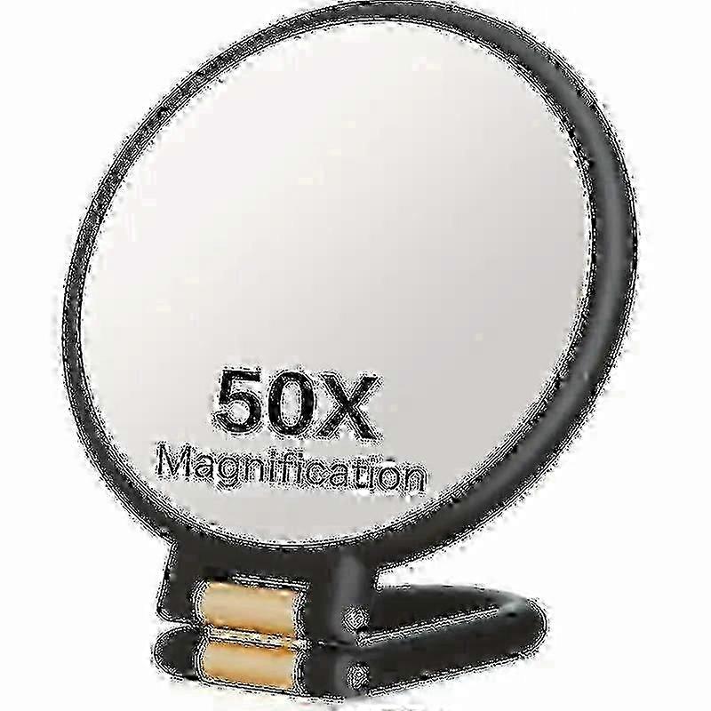 50x Portable Handheld Makeup MiRror with 360 Adjustable Handle YF
