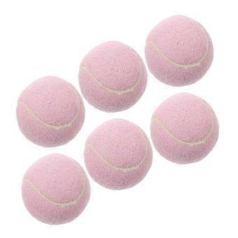Training Tennis Balls 6 Pack High Visibility Rubber for Female Youth Beginner Practice Stable Bounce