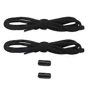 Unisex Convenient Slip On Shoelace Accessories Elastic No Tie Shoe Laces with Metal Aglets compatible with Commuting Sports Travel brown