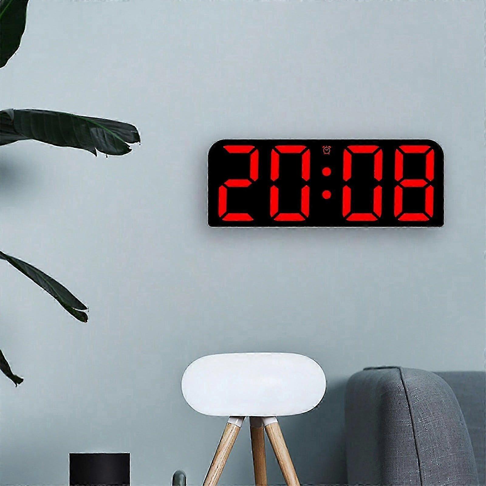 Temp Humidity LED Clock With Night Mode