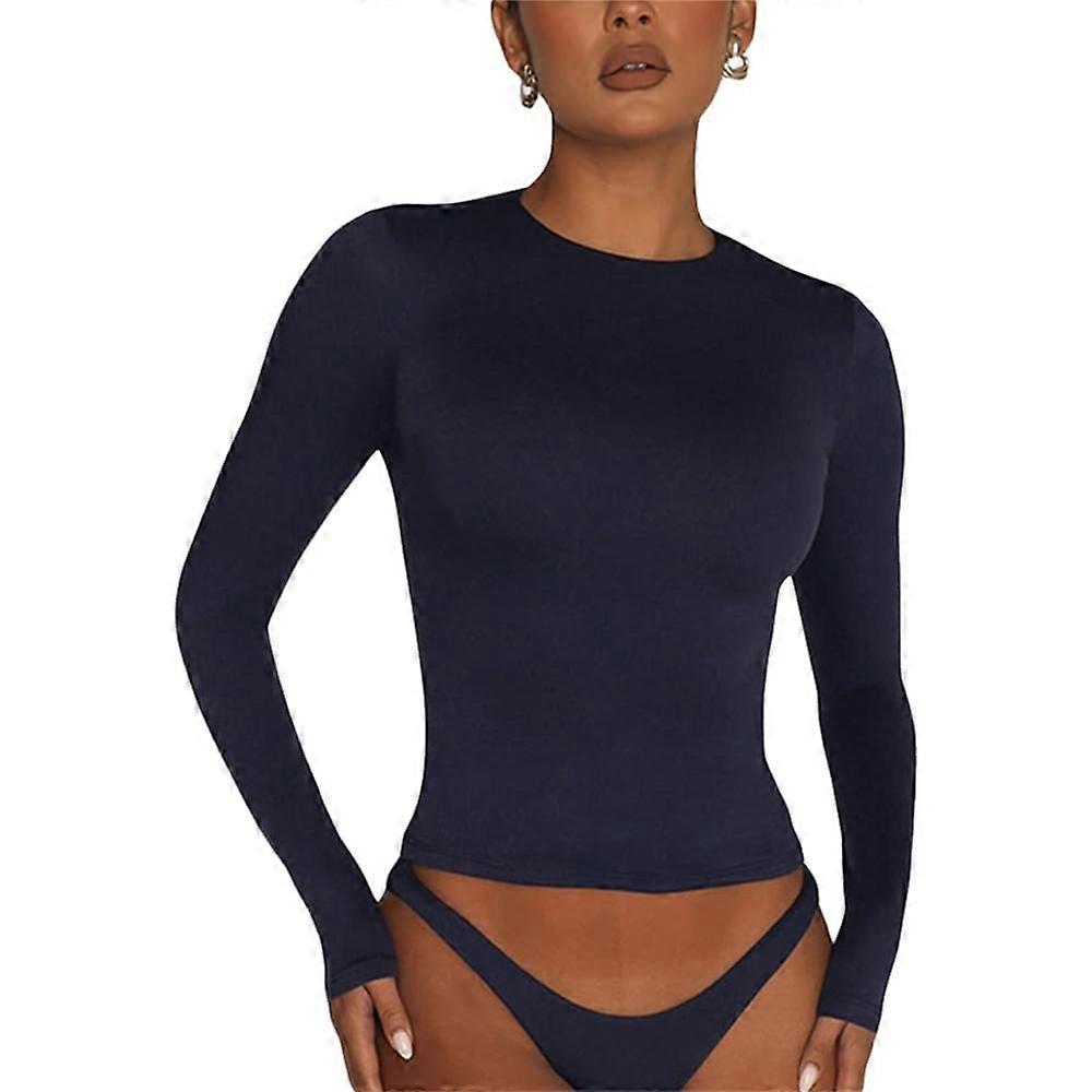 Soft Stretchy Slim-Fit Crop Tops
