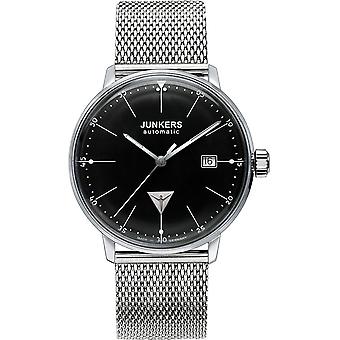 Junkers Bauhaus Automatische Analog Herrenuhr mit 6050M-2 Edelstahlarmband