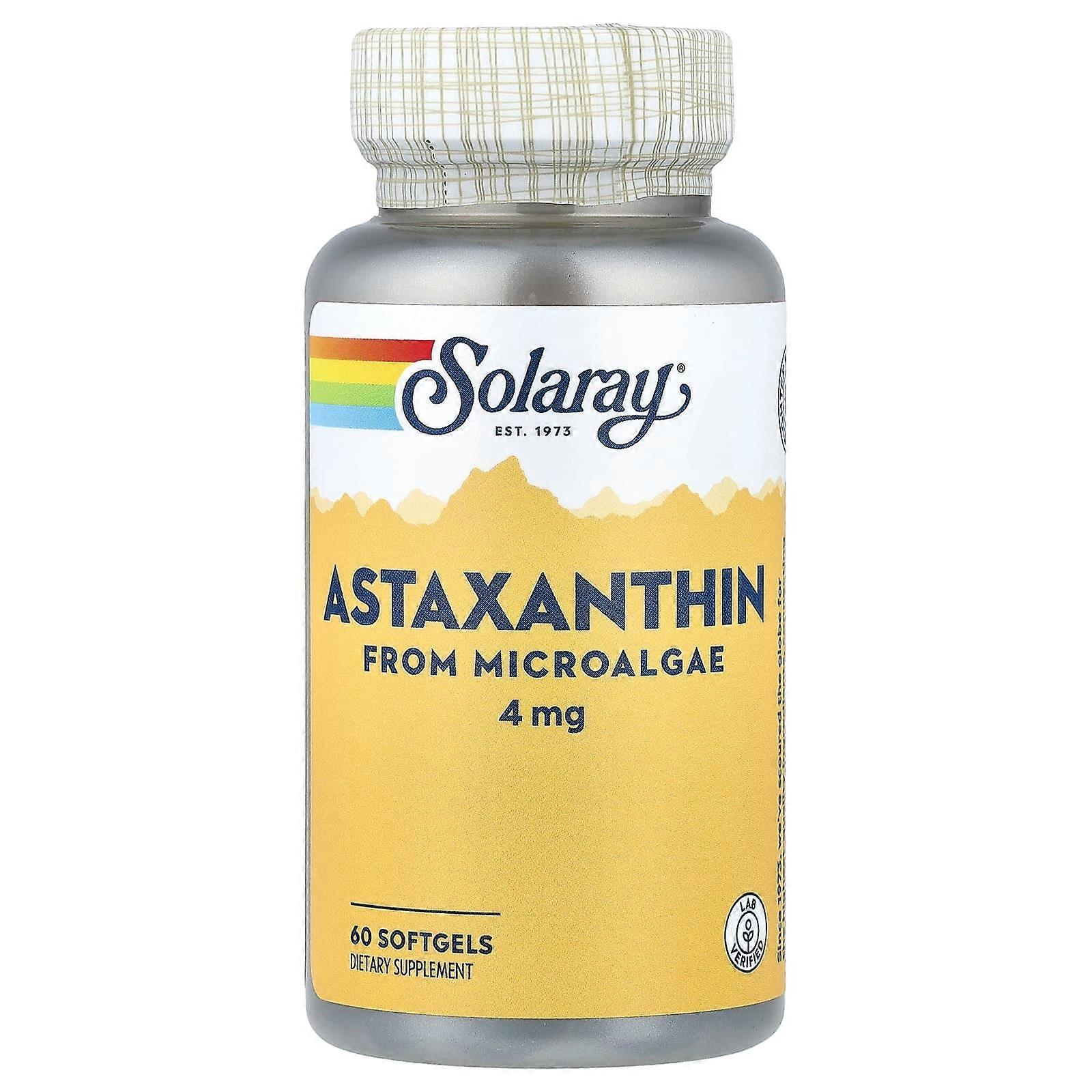 Solaray, Astaxanthin, 4 mg, 60 Softgels