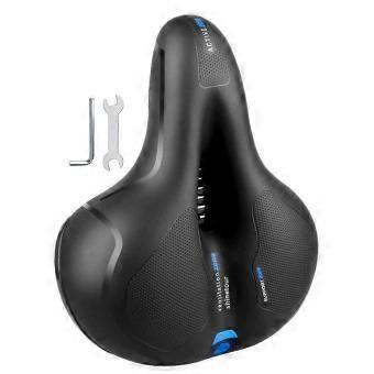 Dual-Shock Absorbing Wide Bike Saddle