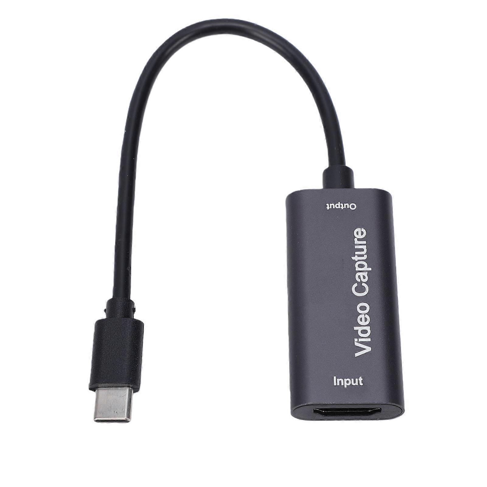 Video Capture Card HD Multimedia to Type C Interface Capture Device for Live Streaming and Program Recording