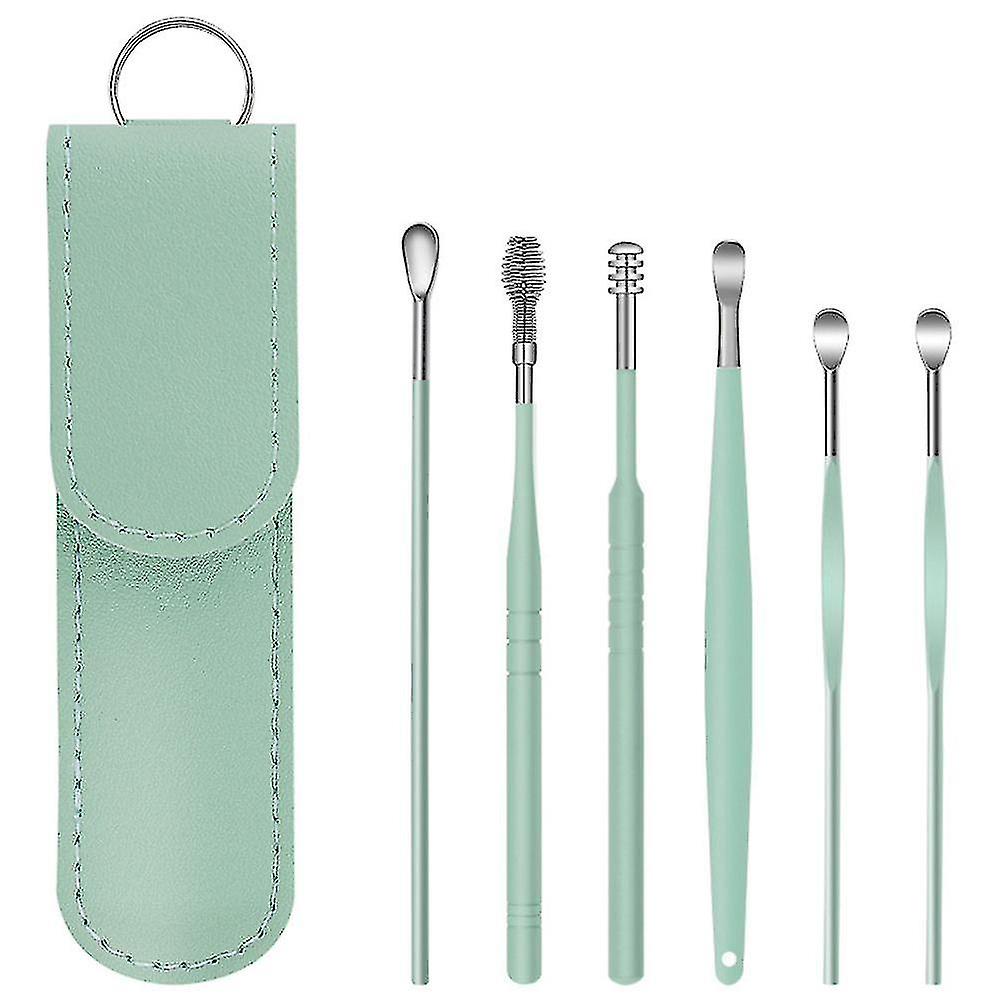6pcs Ear Wax Pickers Portable Spring Ear Spoon Ear Cleaner Ear Clean ...