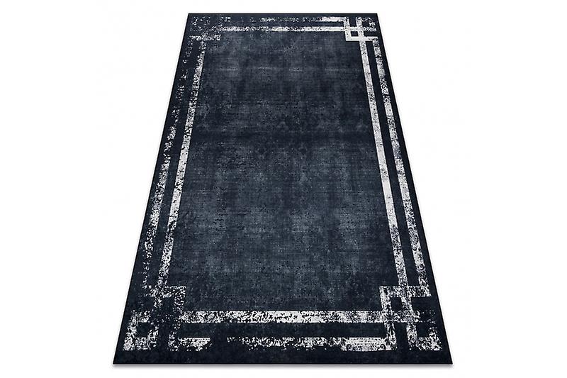 ANDRE 1486 washing carpet Frame vintage anti-slip - black / white