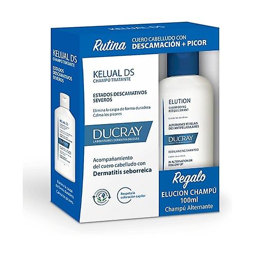 Treatment shampoo pack - anti-dandruff shampoo - kelual ds + elution 2 units of 100ml