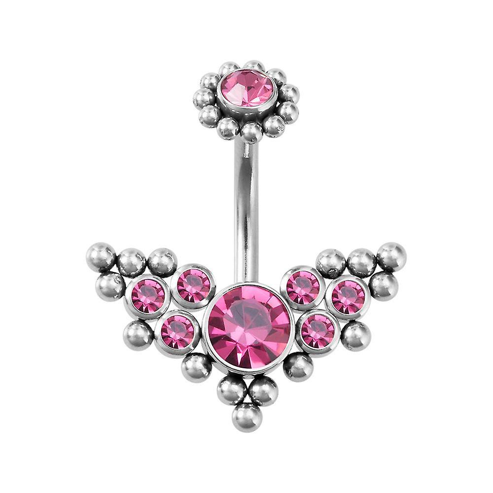 14G البطن الدائري أجنحة الصلب الجراحية القلب السرة المجوهرات مثير الجسم ثقب هدية