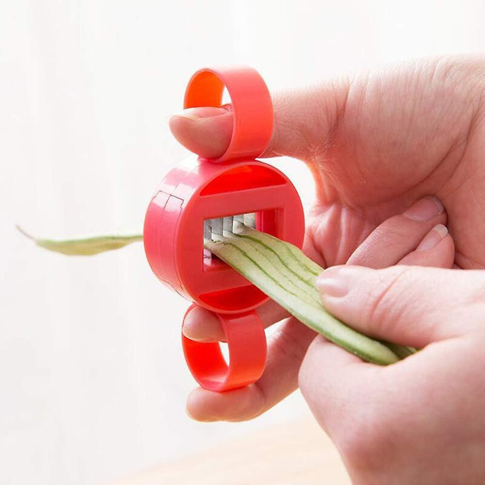 Multi-Function Wire Cutter Creative Bean Peeler Green Bean Lentil Cutter Kitchen Gadgets Kitchen Supplies 3pcs Red
