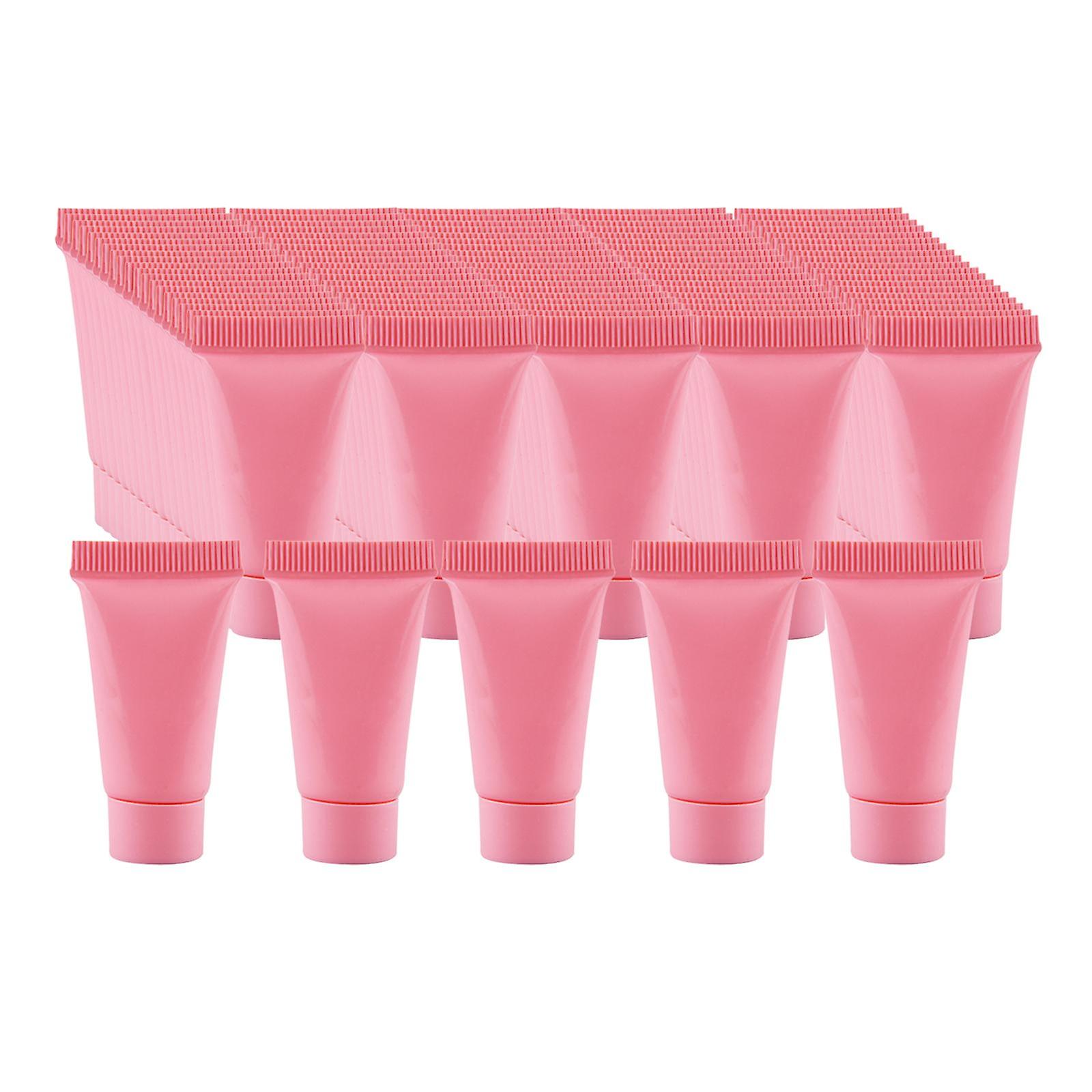 100Pcs Empty Soft Tubes Bottle 5ml with Caps for Makeup Cream pink