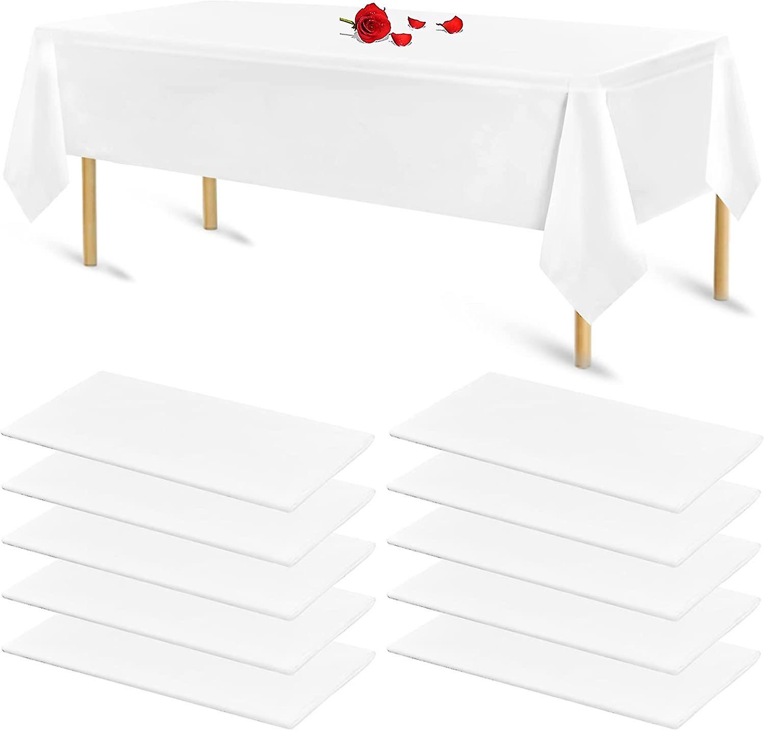 10 rectangular waterproof and oil resistant disposable tablecloths