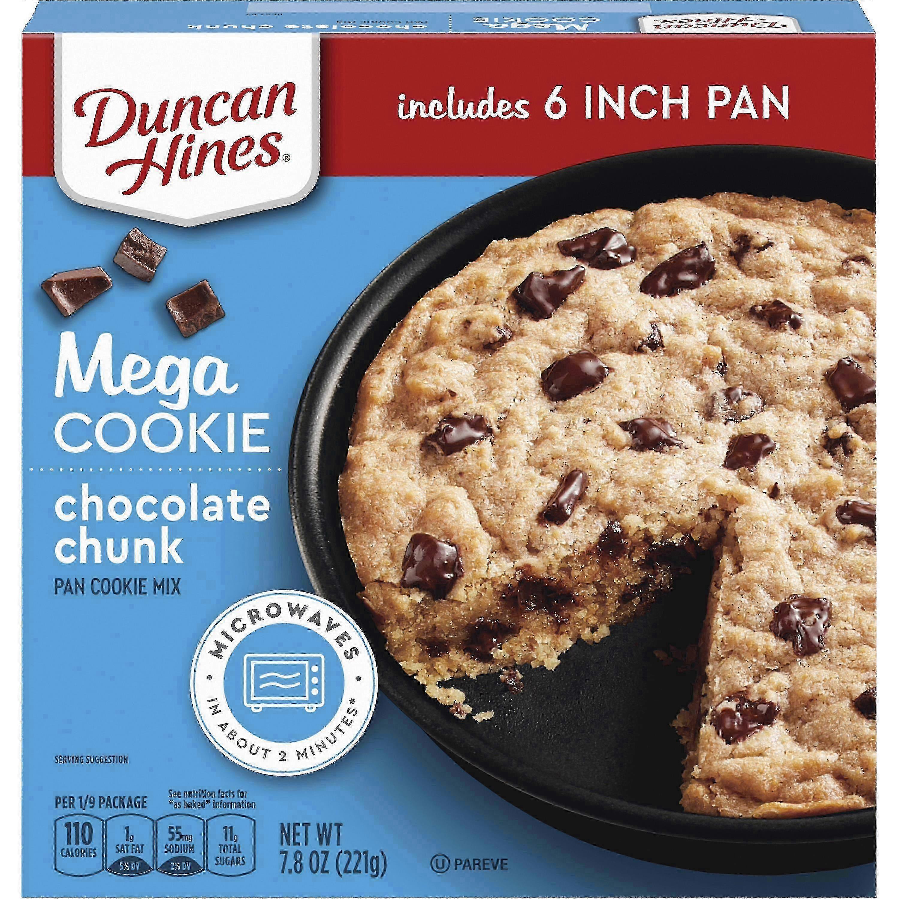 Duncan Hines Mega Cookie 巧克力块盘饼干粉,7.8 盎司