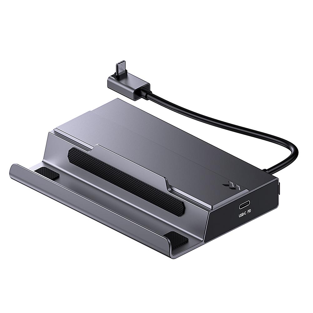 7 in 1 Type C Steam-Deck M.2 Docking Station Multi Port USB Flashing Drive Hub for Offices Home Study