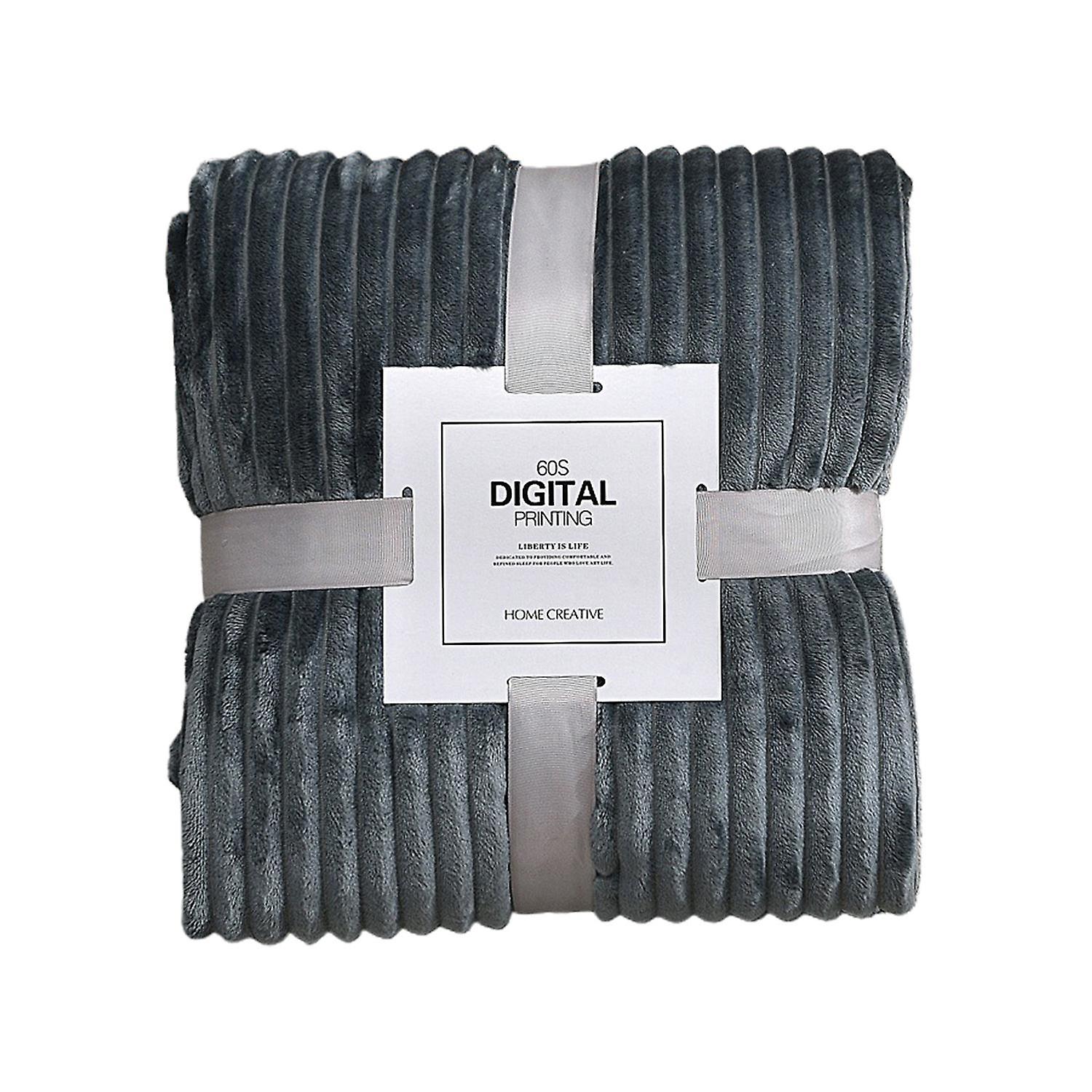 ZHOUBA Skin-friendly Soft Throw Blanket Polyester Air Conditioned Blanket for Sofa