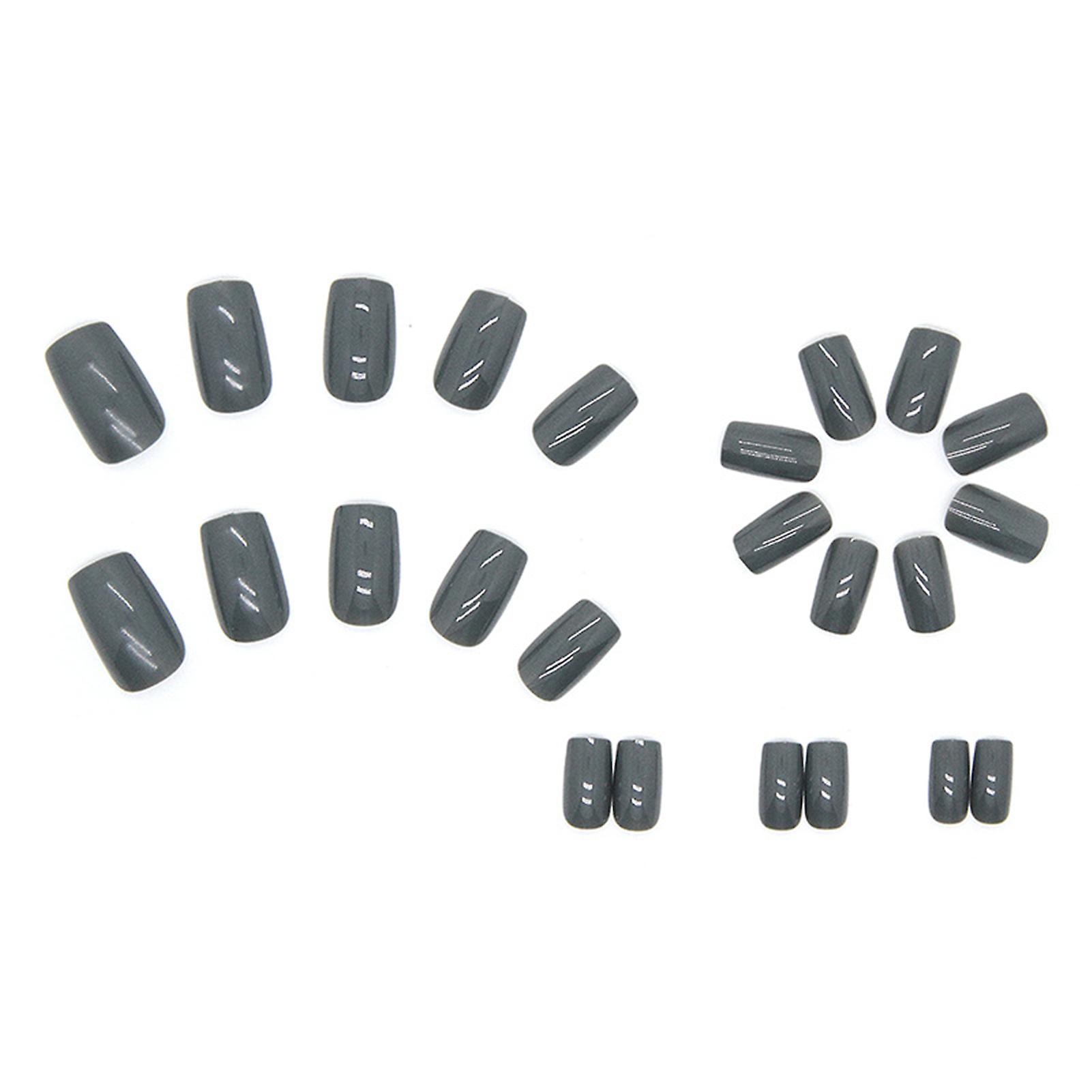 Solid Cement Green Whiten False Manicure Natural Unbreakable Nail Simple Wear