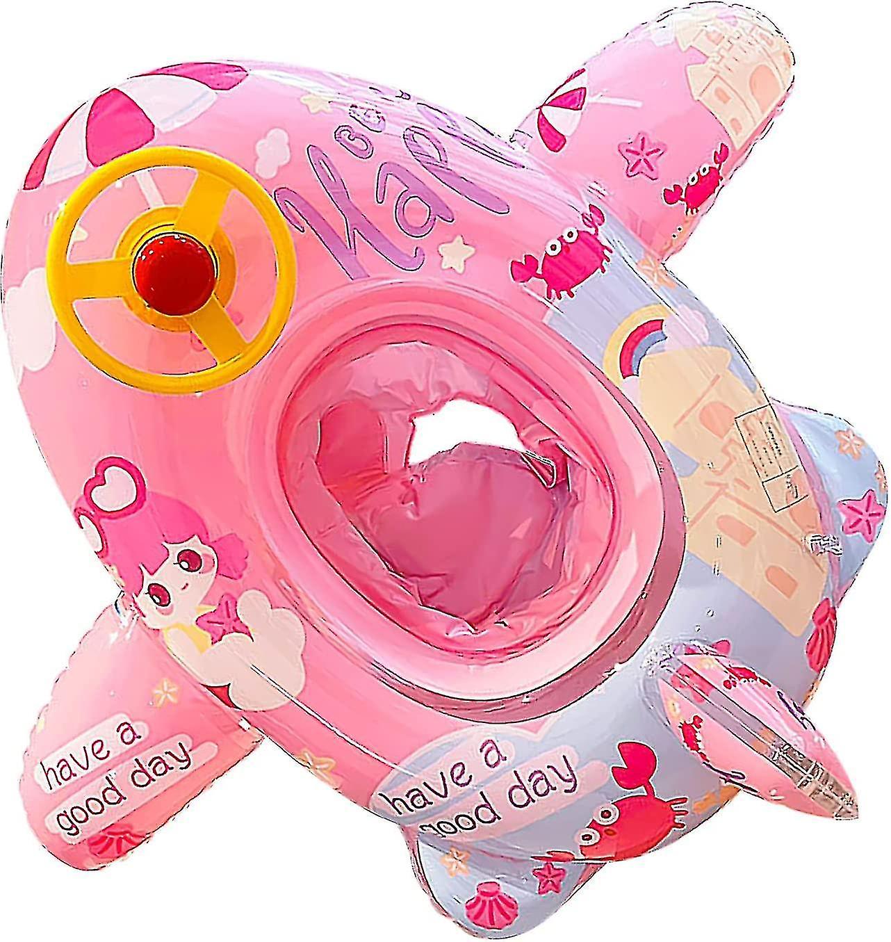 Baby Floats For Pool, Swimming Float, Baby Inflatable Floater With Steering Wheel And Horn