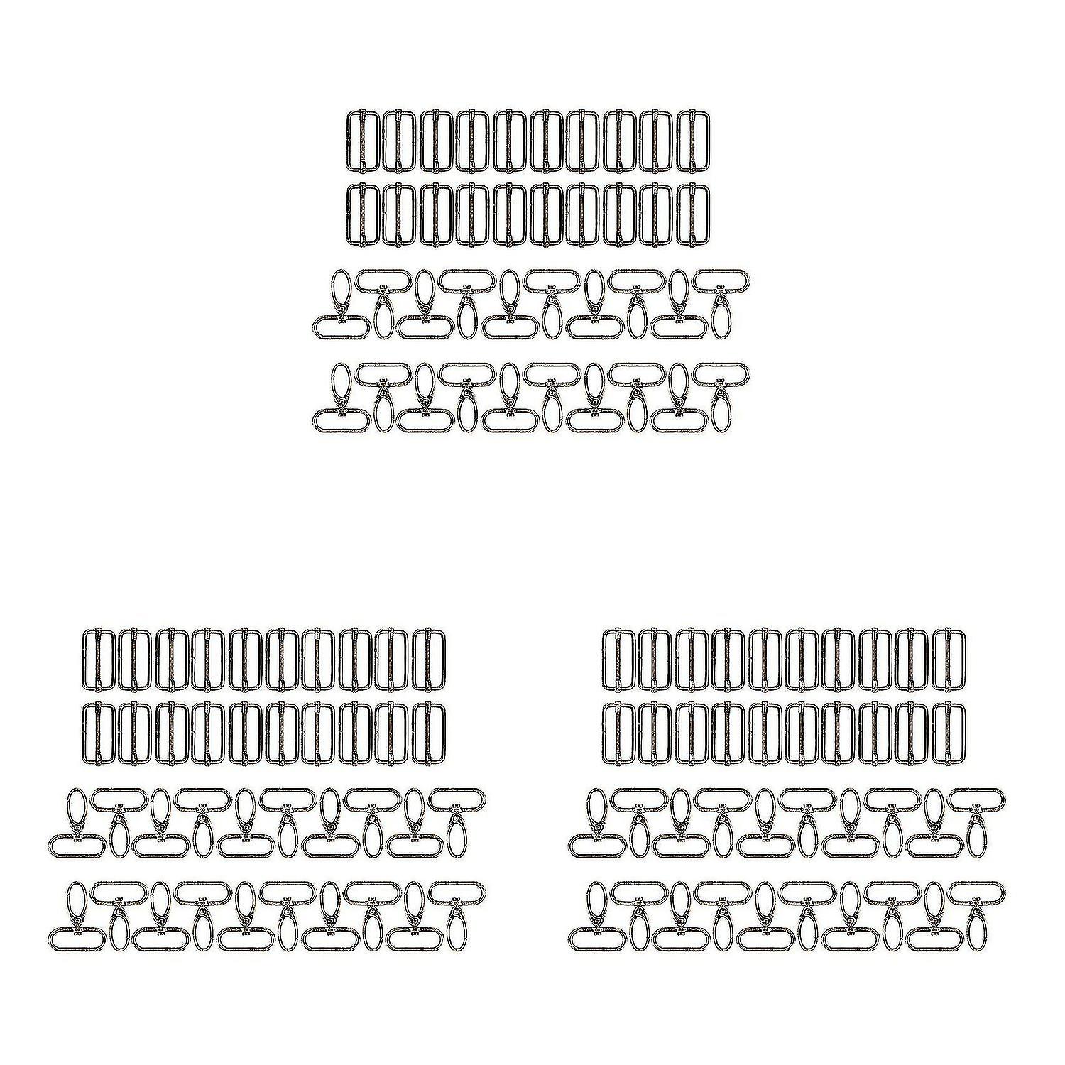 60pcs 32mm Metal D Rings For Gags Swivel Snap Hooks (bronze)