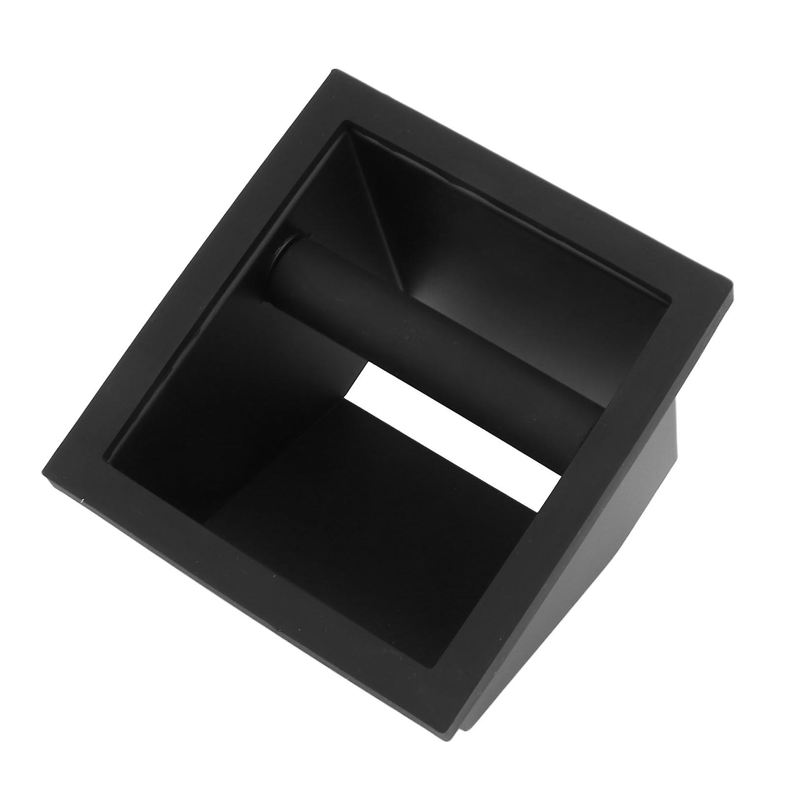 Coffee Knock Box Embedded Bottomless Coffee Knocking Slag Bucket Cafe Bar Powder Grounds Box Black