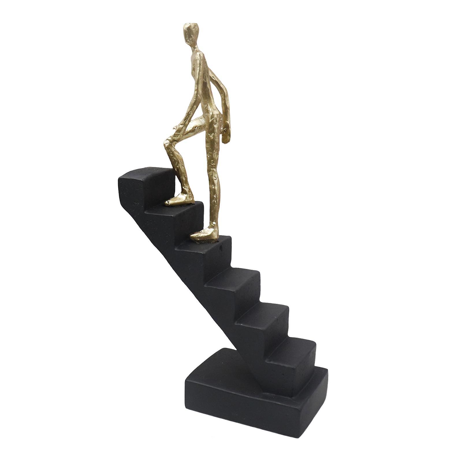 Climbing Ladder Statue Climbing Stairs Figurine for Table Decorations Office style A