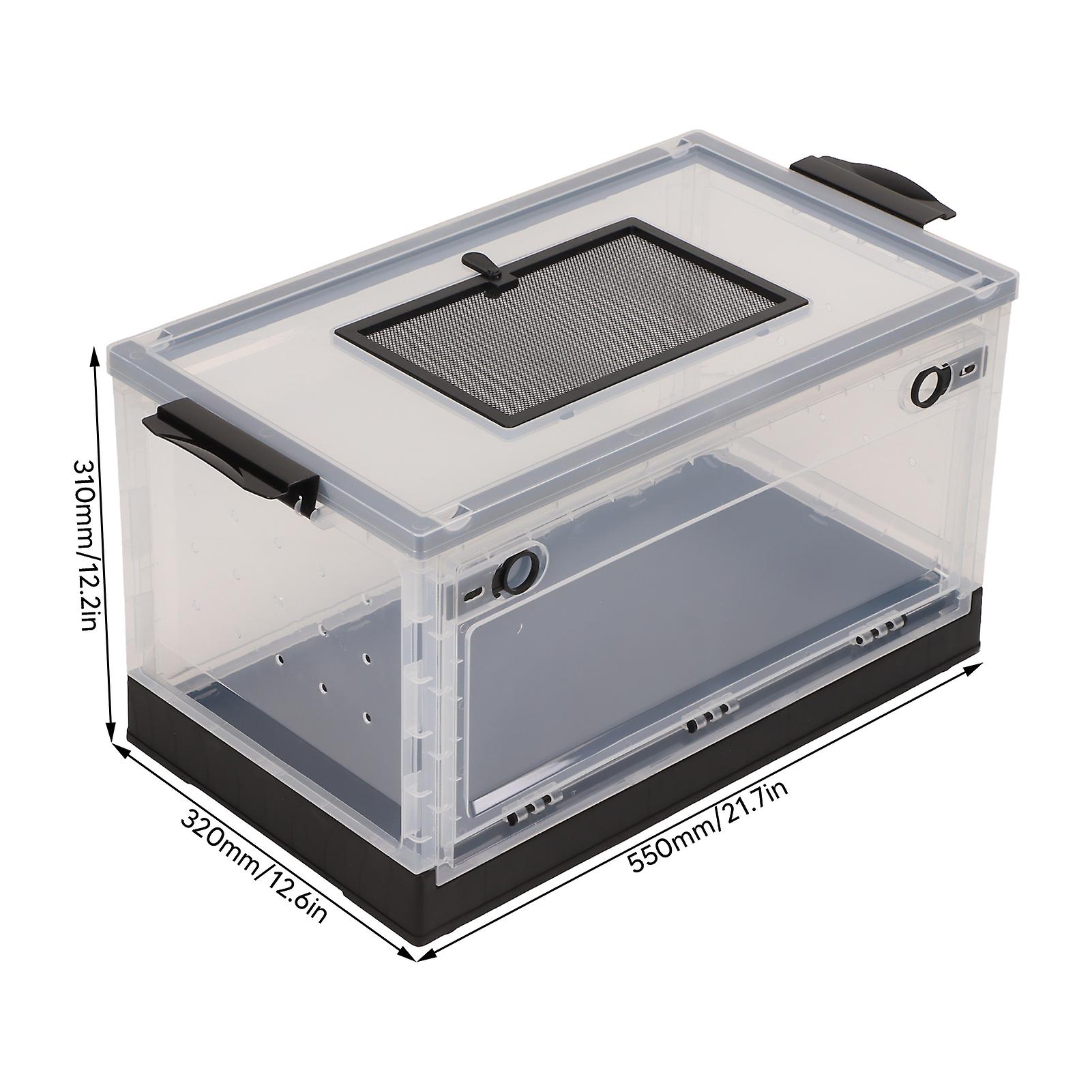 Image showcasing Large Transparent Hamster Cage with Breathable Design for Golden ...