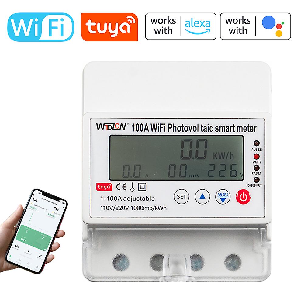 Tuya Wifi Intelligent Fotovoltaisk Meter Brytare Timer Multifunktionell Solar