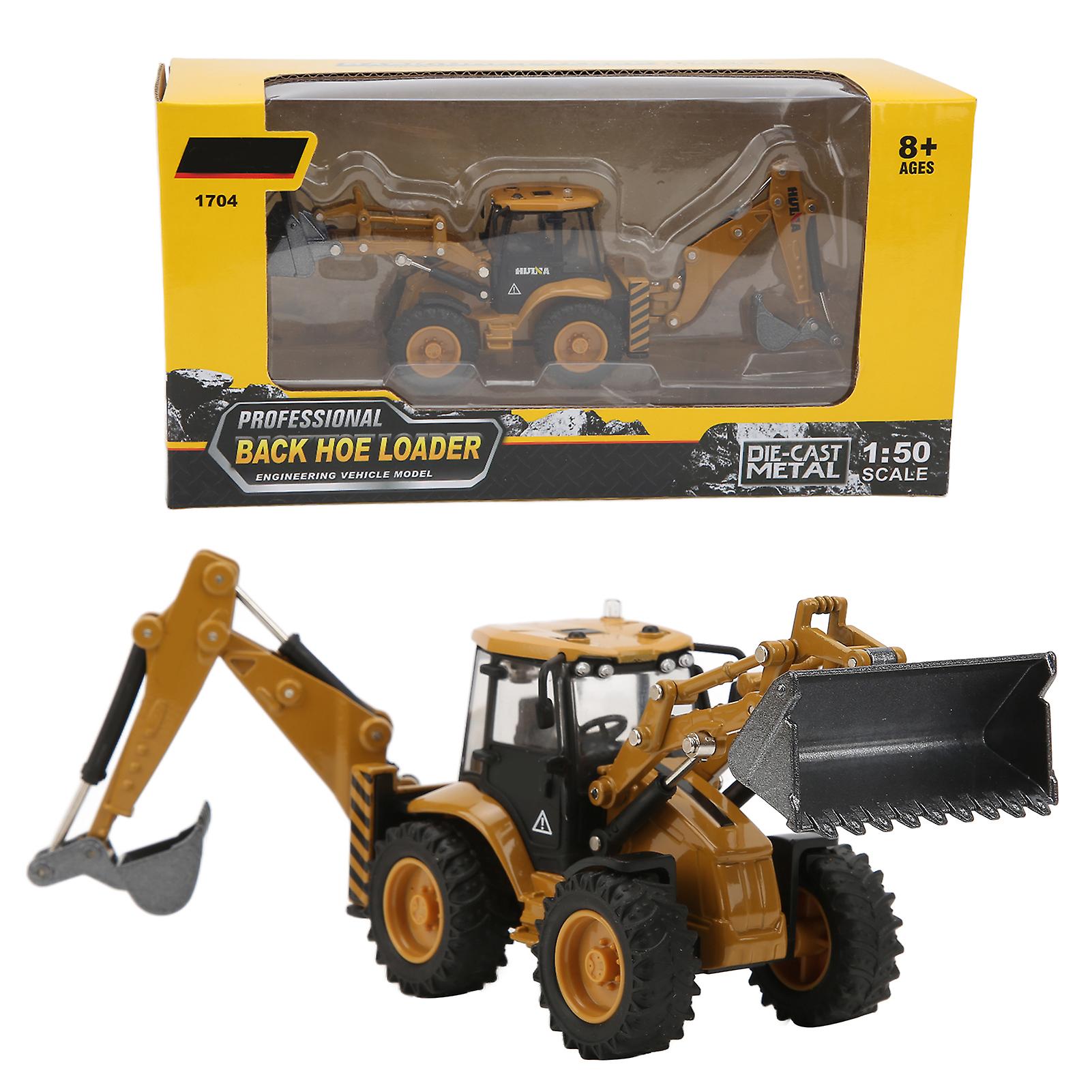 1/50 Static Model Alloy Excavator Durable Engineering Wheel Loader Model Toy for Children Boys