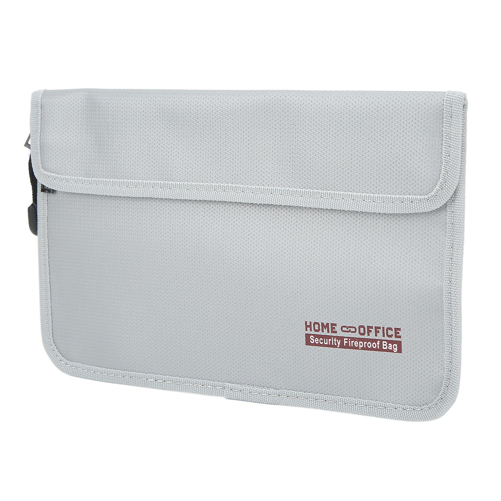 Fireproof Document Pouch Waterproof and Fireproof Money Bag with Dual Zipper for Valuables Money Jewelry Legal Documents