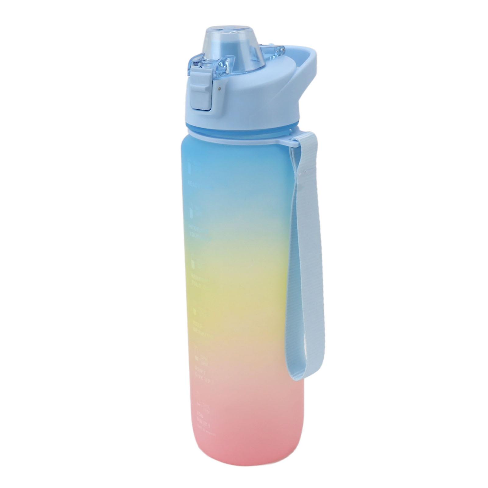 1000ml Gradient Water Bottle with Strap for Outdoor & Everyday Use