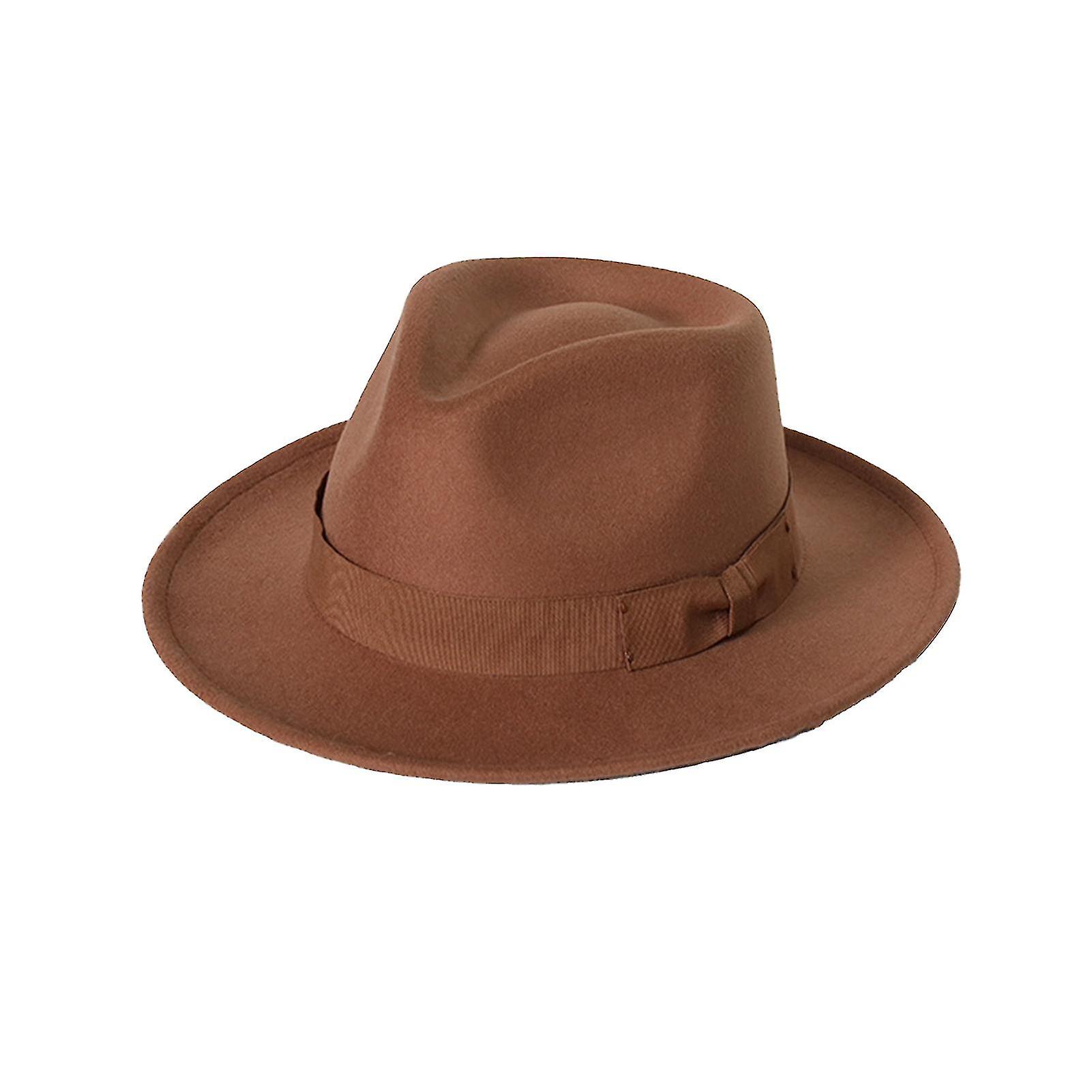 Felt Hat Sun Protection Windproof Non-fading Anti-shrink Comfortable Wear Breathable Bow Decoration Dome Hat Accessory