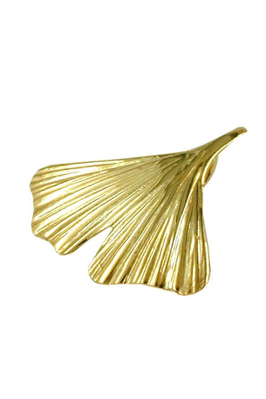 Pendant 20mm Ginkgo Leaf Shiny 9k Gold - Gl430399