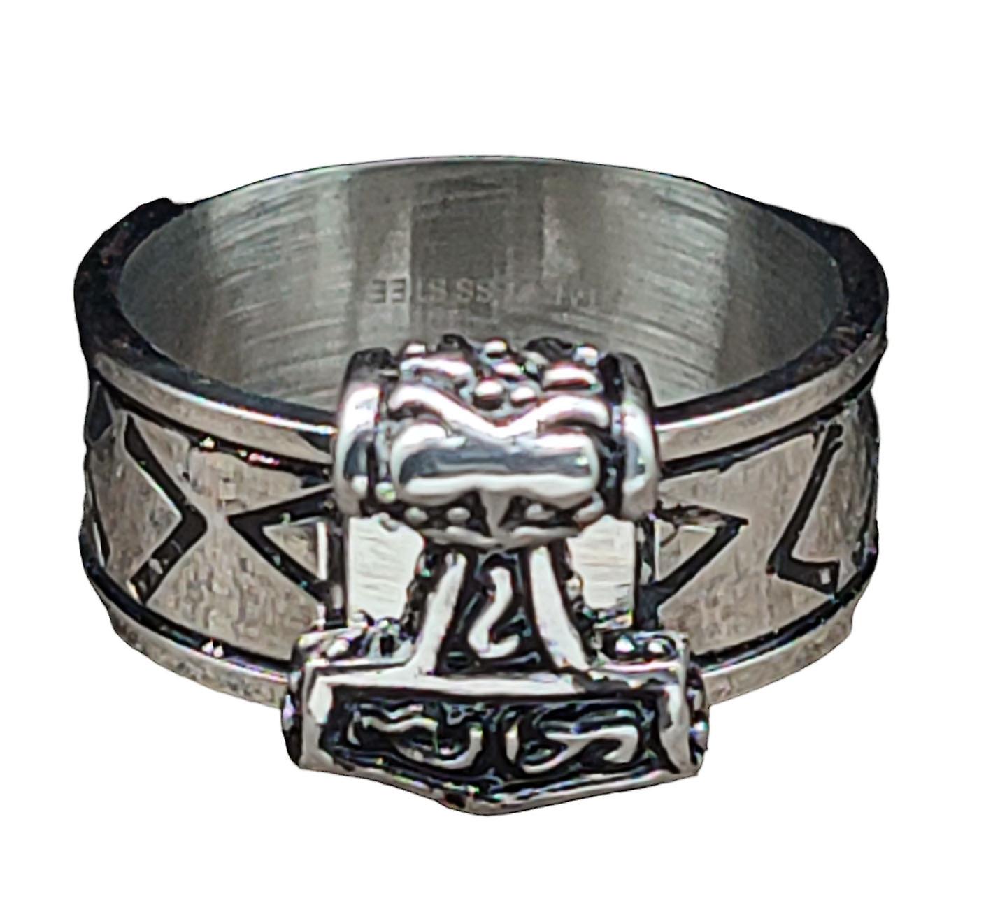 Ring Thorshammer Gr. 58-72 - Edelstahl