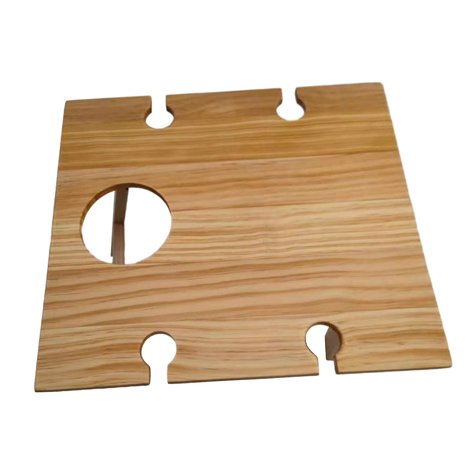 طاولة نزهة محمولة الشمبانيا نزهة وجبة خفيفة صينية متعددة الوظائف طاولة نزهة خشبية في الهواء الطلق قابلة للطي للمشي لمسافات طويلة للحفلات