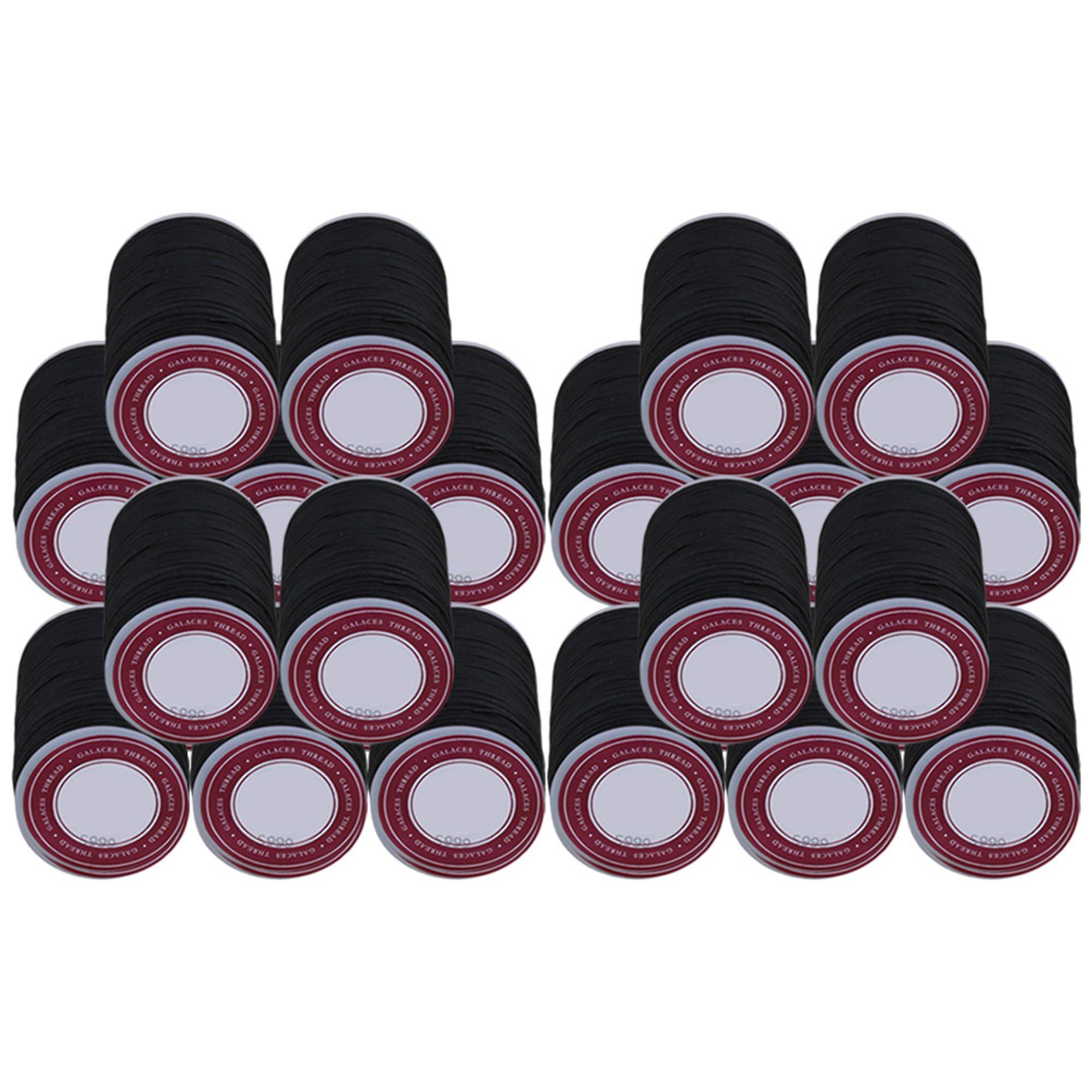 20 Pieces Black 0.5mm Waxed Polyester Round Braided Leather Sewing Thread Cord